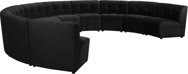 Meridian Furniture Limitless 10-Piece Black Velvet Modular Sectional-2