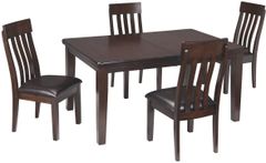 Signature Design by Ashley® Haddigan 5-Piece Dark Brown Dining Room Table Set