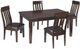 Signature Design by Ashley® Haddigan 5-Piece Dark Brown Dining Room Table Set-0