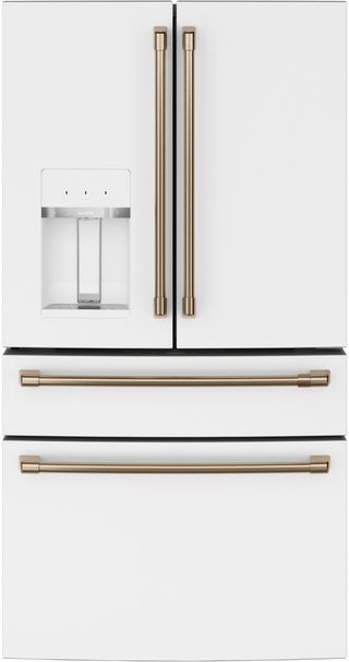 Café™ 36" 27.6 Cu. Ft. ENERGY STAR® Matte White 4-Door French Door Refrigerator