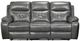 Mazin Furniture Primus Grey Power Reclining Sofa with Drop-Down Table-1