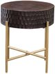 Steve Silver Co. Bobbi Burnished Espresso End Table with Matte Brass Base-1