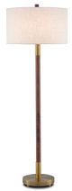 Currey & Company Bravo Antique Brass/Gray Salt Floor Lamp-0