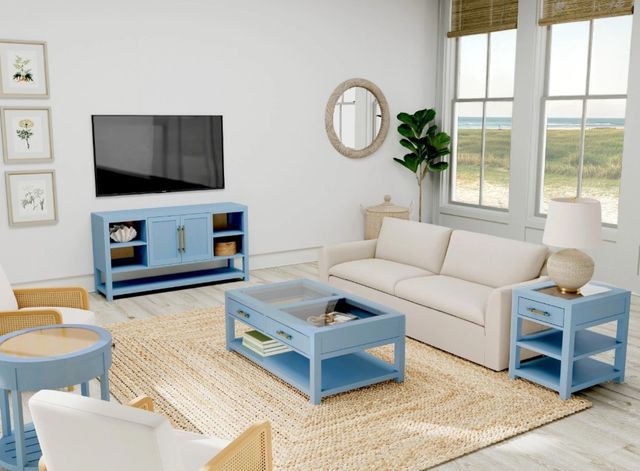 Riverside Furniture Rosalie Cabana Blue Door Console-1