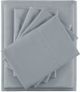 Olliix by Intelligent Design Grey Queen Microfiber Sheet Set with Side Storage Pockets-0