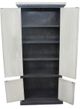 American Heartland Manufacturing Rustic Two-Tone Mosaic Double Door Pantry-2