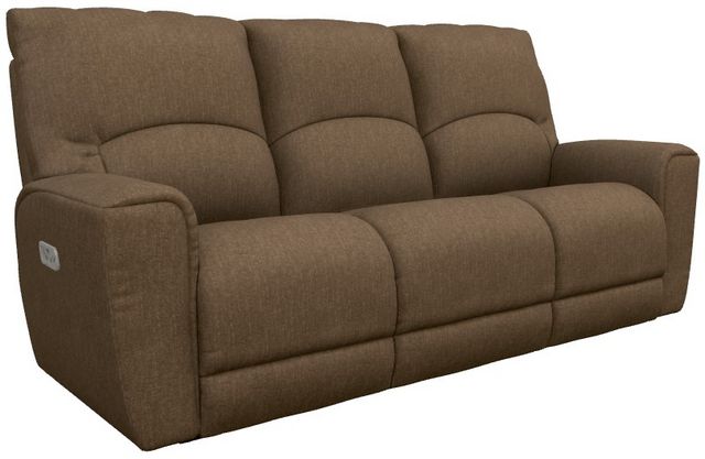 La-Z-Boy® Cassian Suede Power Reclining Sofa with Headrest and Lumbar-0