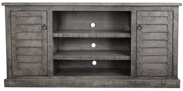 American Heartland Manufacturing Rustic Barnwood Provincial Shutter TV Stand-1