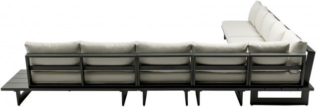 Meridian Furniture Maldives 7-Piece Cream/Dark Gray Aluminum/Fabric Outdoor Modular Sectional-2