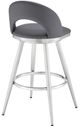 Armen Living Charlotte Brushed Stainless Steel/Grey 30'' Barstool-3