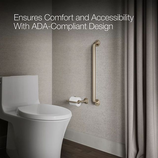 KOHLER® Traditional Vibrant Brushed Bronze 24" Grab Bar-3