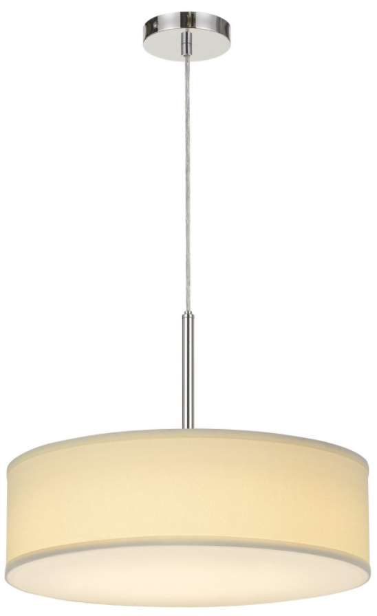 Cal® Lighting & Accessories Brushed Steel/Light Gray Dimmable Pendant-1