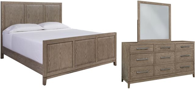 Signature Design by Ashley® Chrestner 3-Piece Gray King Panel Bed Set-0
