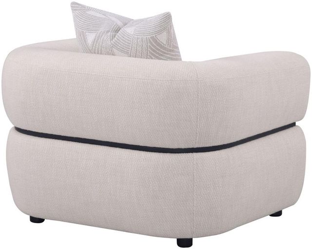 Coaster® Jeanette Upholstered Beige Round Arm Accent Chair-4