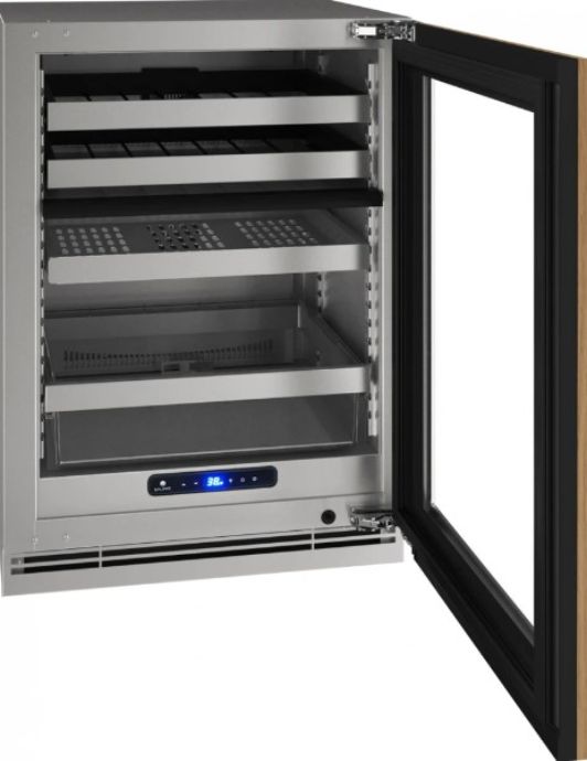U-Line® 24" Beige Dual Zone Beverage Center-1