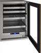 U-Line® 24" Beige Dual Zone Beverage Center-1