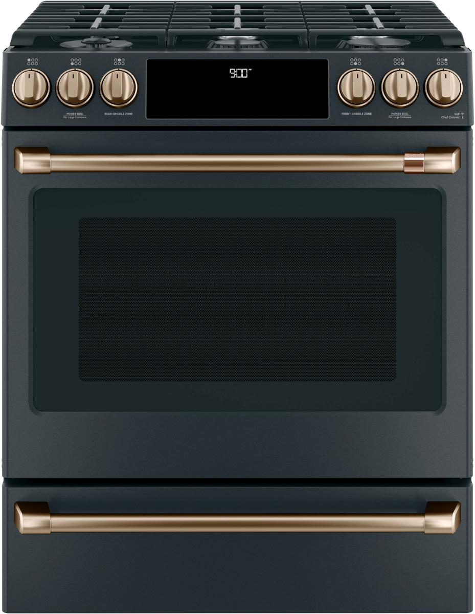 Café Brushed Black Front Control Gas Knobs and Handle Kit - Thumbnail 3