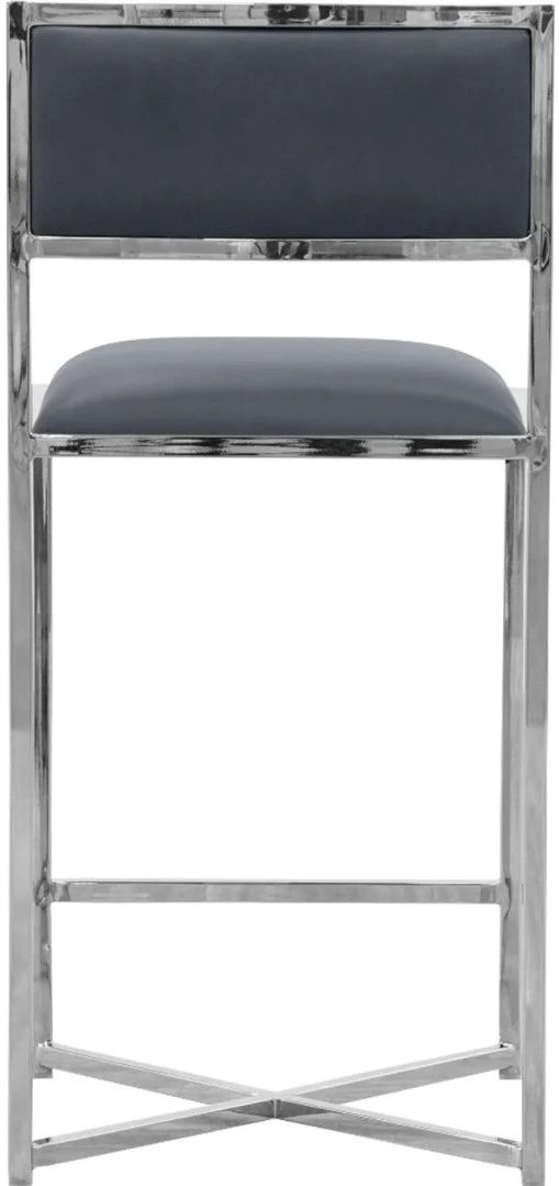 Modus Furniture Amalfi Cobalt X-Base Counter Stool with Chrome Base-3