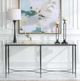 Uttermost® Washington Glass Top Console Table with Rustic Black Frame-1