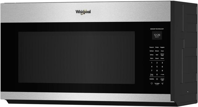 Whirlpool® 2.1 Cu. Ft. Fingerprint Resistant Stainless Steel Over the Range Microwave with Sensor Cooking and AccuPop™-2