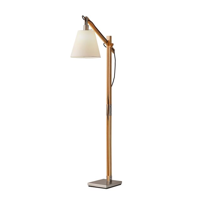Adesso® Walden Natural Rubber Wood Floor Lamp-0