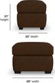 Flexsteel® Hudson Woodland Leather Ottoman-2