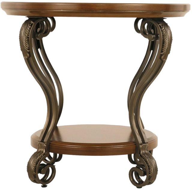 Signature Design by Ashley® Nestor 2-Piece Medium Brown End Tables Set-3