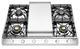 Ilve® Professional Plus II 36'' Stainless Steel Liquid Propane Gas Cooktop with Griddle-0