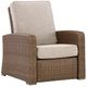 Signature Design by Ashley® Laguna Heights Beige/Gray Fabric/Resin Wicker Outdoor Manual Recliner-0
