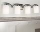YHD Chrome/White Opal 4-Light Incandescent Bathroom Vanity Lighting-1