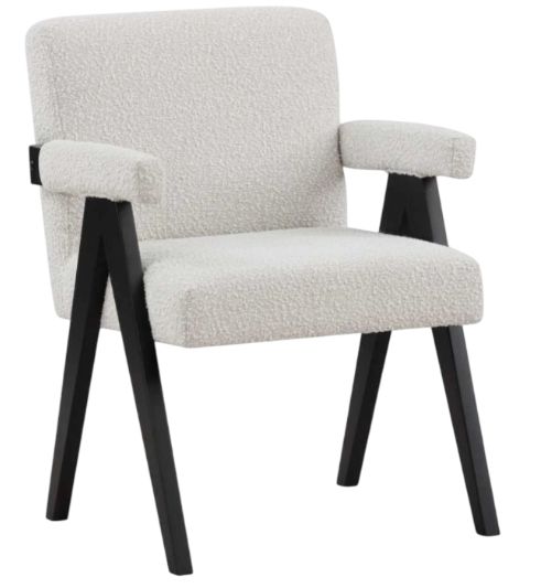 Meridian Furniture Woodloch Cream/Black Accent Chair-0