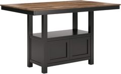 Signature Design by Ashley® Wildenauer Brown Counter Height Dining Table with Black Base