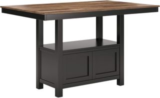 Signature Design by Ashley® Wildenauer Brown Counter Height Dining Table with Black Base