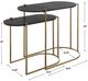 Uttermost® Aztec 2-Piece Ebony Nesting Table Set with Antique Brass Frame-2