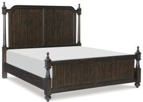Mazin Furniture Cardano Driftwood Charcoal Queen Low Post Bed-1