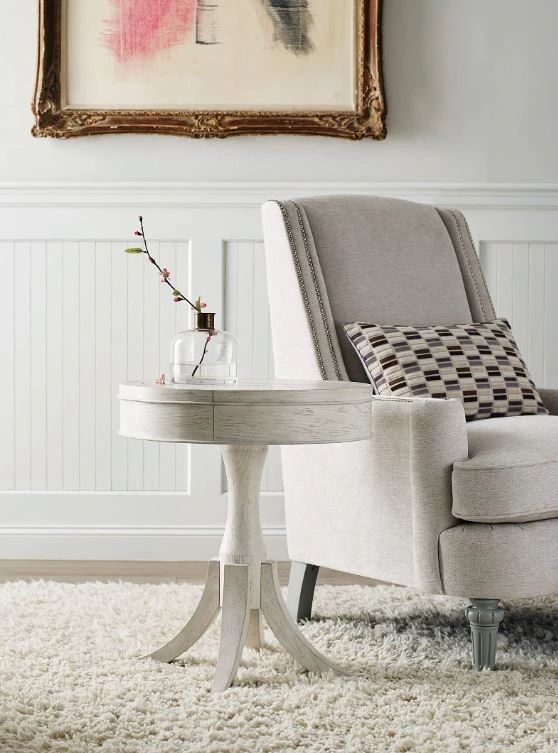 American Drew® Harmony Marcella Eggshell Round End Table-1