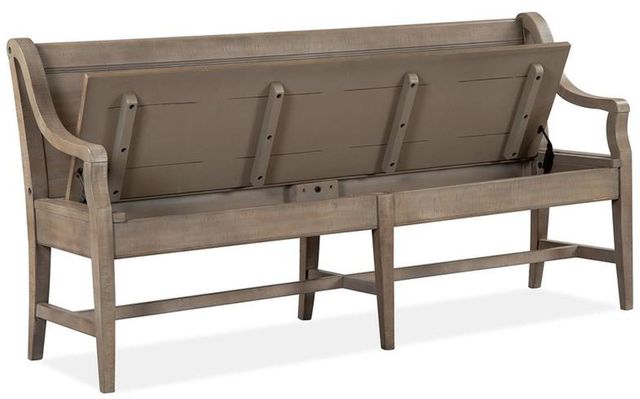 Magnussen Home® Paxton Place Dovetail Grey Bench with Back-1