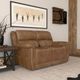 Flexsteel® Beau Silt Tan Power Reclining Loveseat with Power Headrests-4