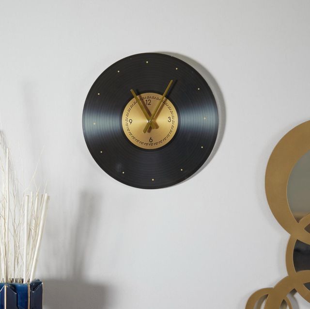Deco Marche Black 20” Musical Notes Record Style Wall Clock-4
