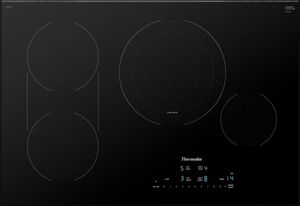 Overhead view of Thermador Masterpiece 30-inch radiant cooktop 