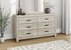 Monarch Specialties Inc. Bleached Oak 6-Drawer Dresser-1
