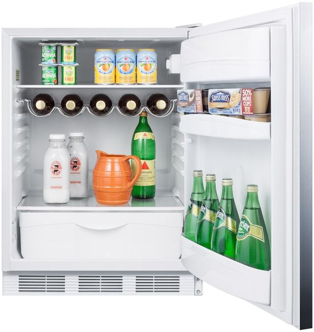 Summit® Peak24 Series 24” 5.8 Cu. Ft. Stainless Steel ADA Compliant Under the Counter Refrigerator-3