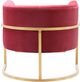 TOV Furniture Magnolia Hot Pink Velvet Chair with Gold Base-1