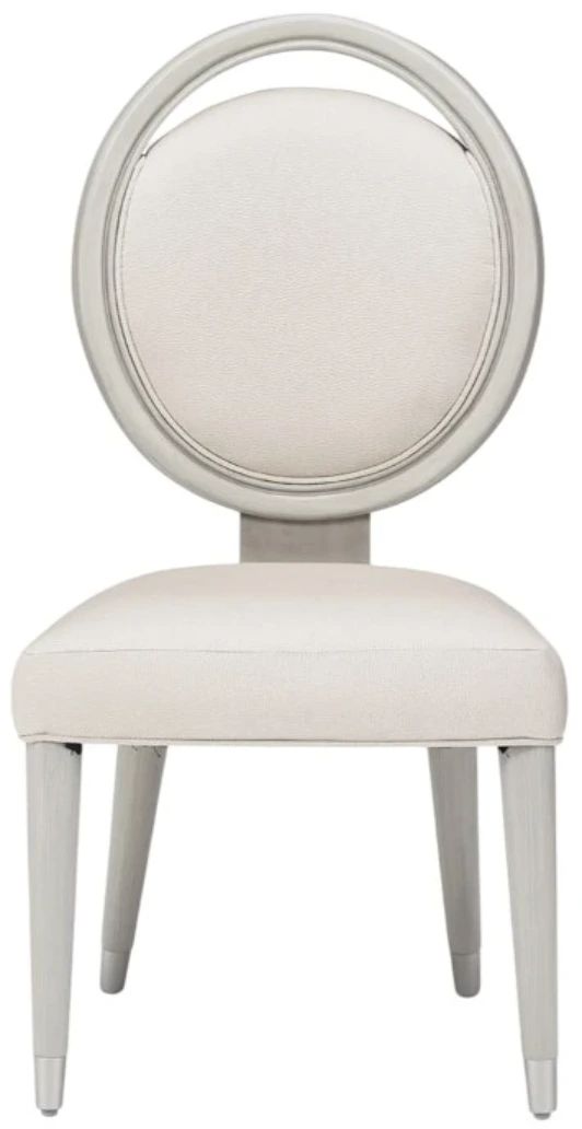 Michael Amini® Eclipse Ivory Jacquard/Moonlight Side Chair-2