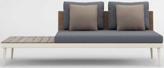 Brown Jordan® 20TWENTY Armless Loveseat with Right End Table
