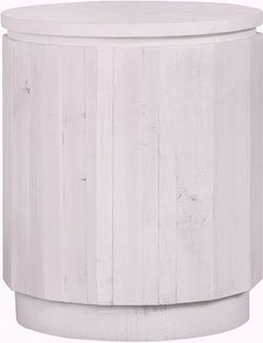Claudette End Table - Alabaster