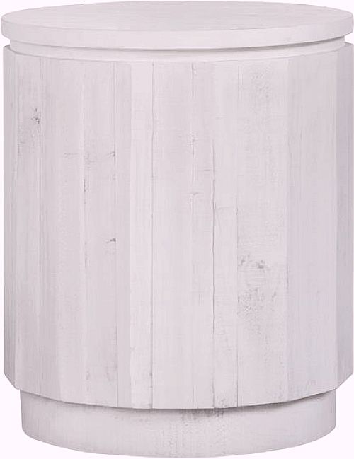 Claudette End Table - Alabaster