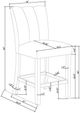 Crown Mark Vega Black/Mocha Counter Dining Side Chair-2
