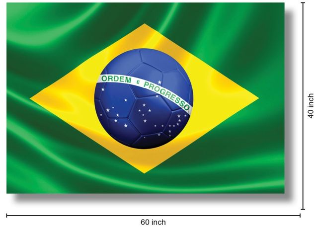 Classy Living Wordly Brazilian Flag Wall Art-2