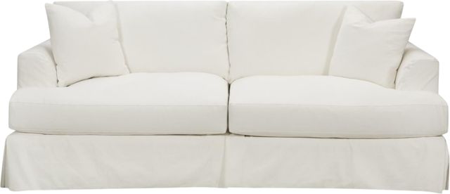 Fusion Furniture Sutton Snow Slipcovered Sofa-0